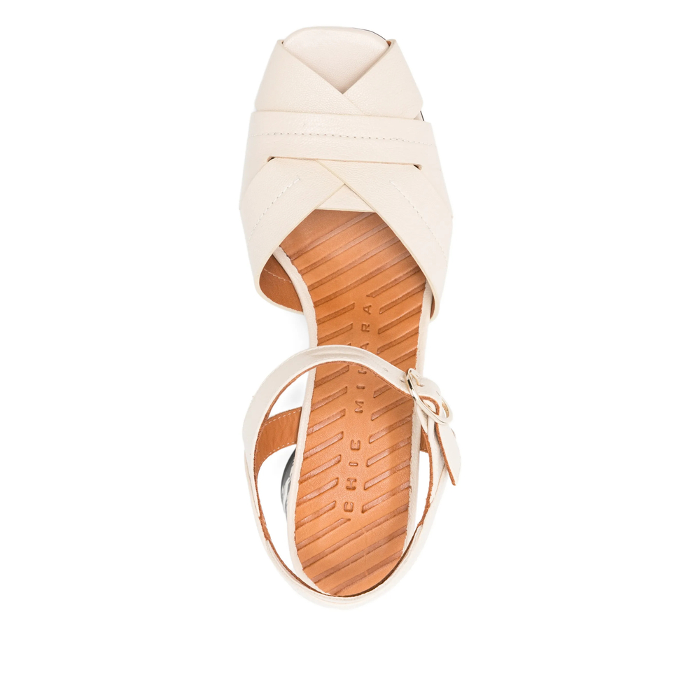 Criss-Cross Block- Heel