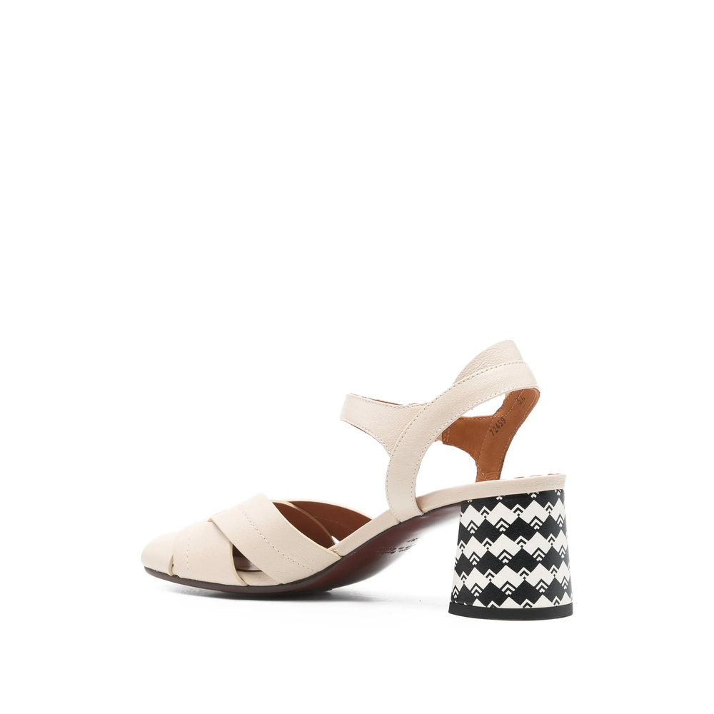 Criss-Cross Block- Heel