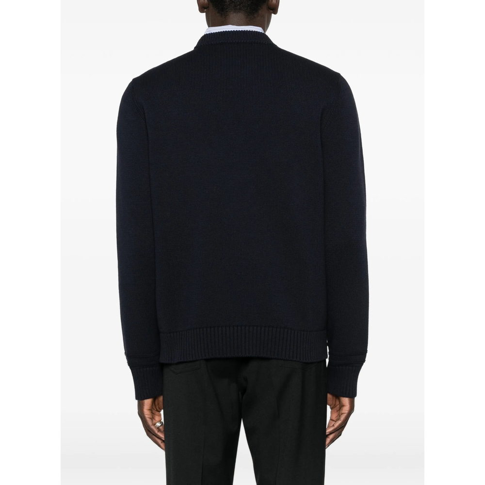 Knit Cotton Wool Jumper With Intarsia