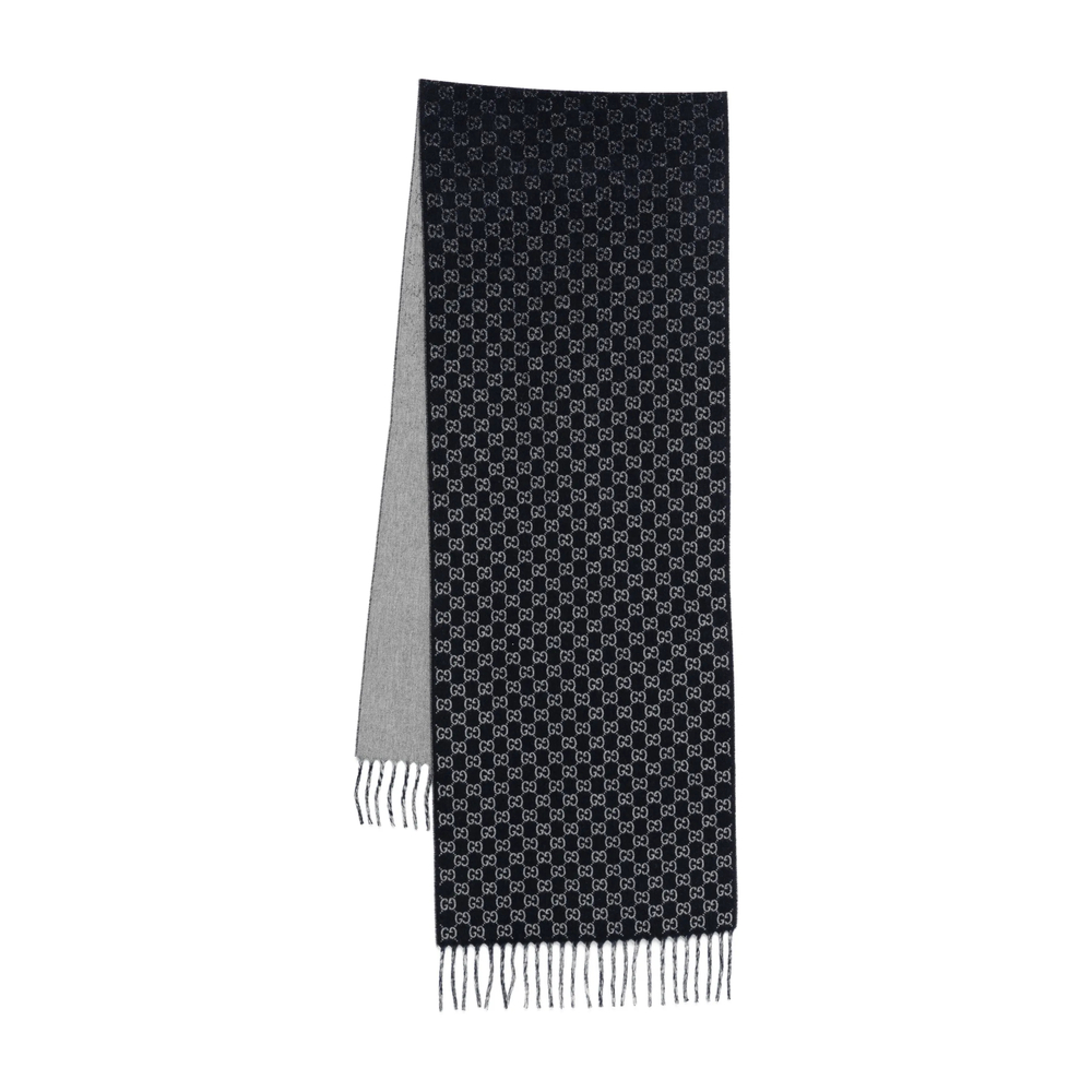 Gucci Gg-monogram Fringed-detail Scarf