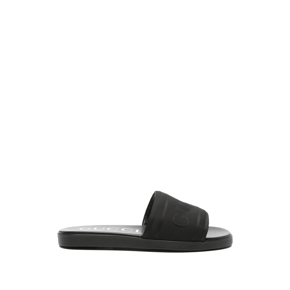 Gucci Logo-embroidered Slides