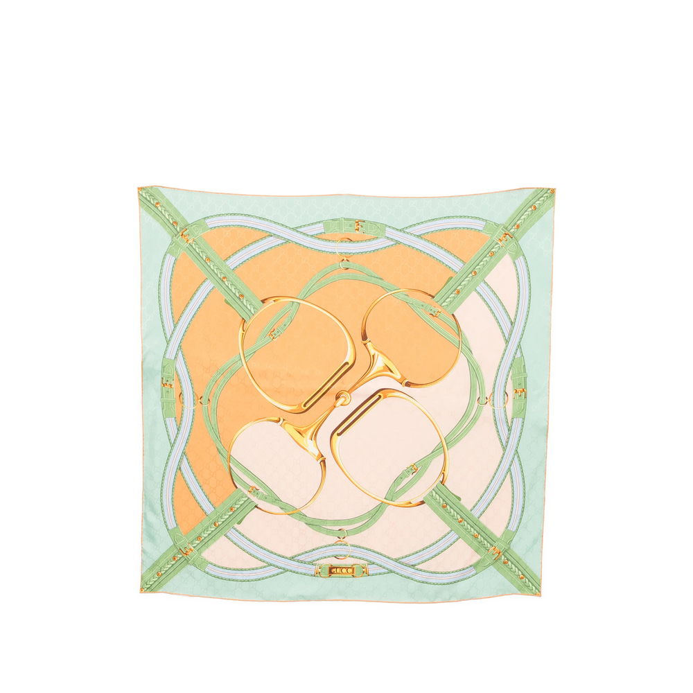 Gucci Printed Silk Jacquard Carré