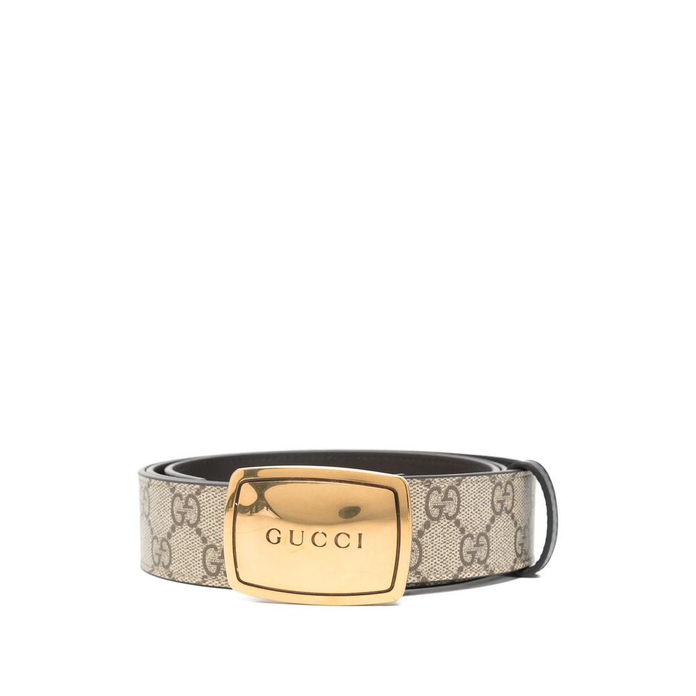 Gucci Logo Buckle Print Belt