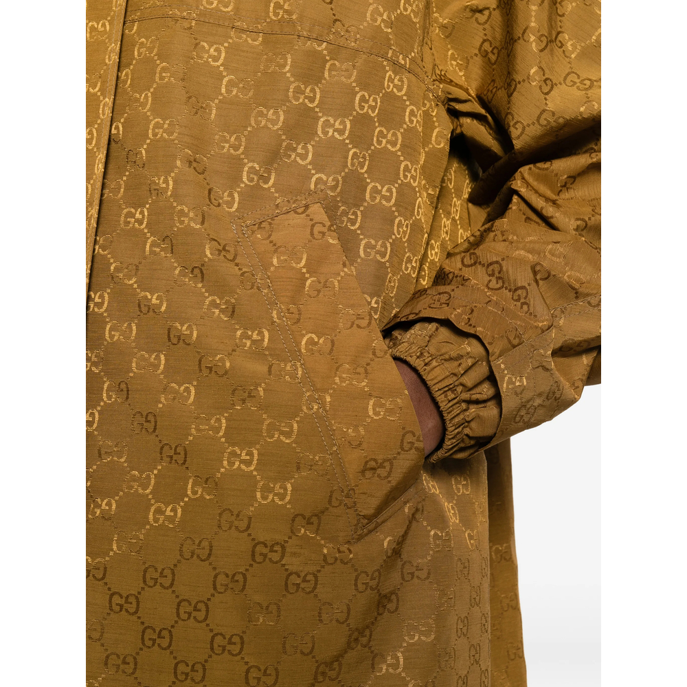Hooded Logo-Pattern Jacket