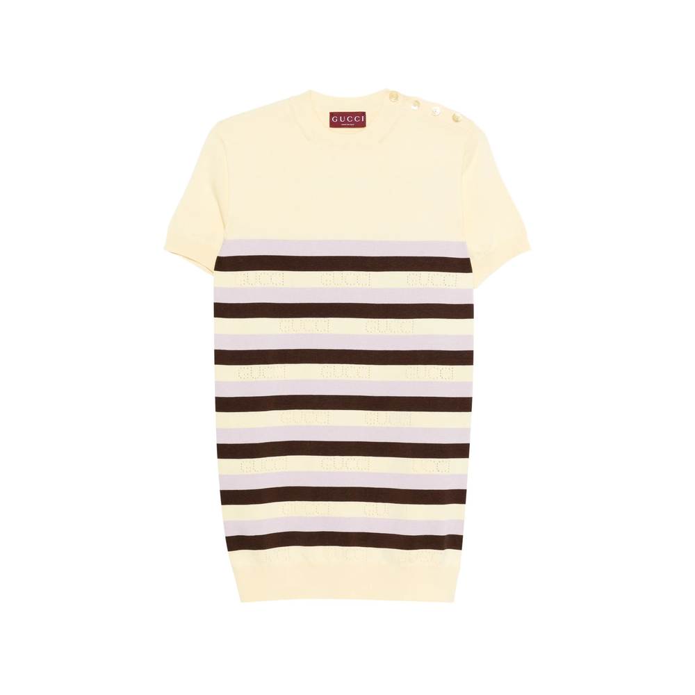 Gucci Button Striped T-shirt