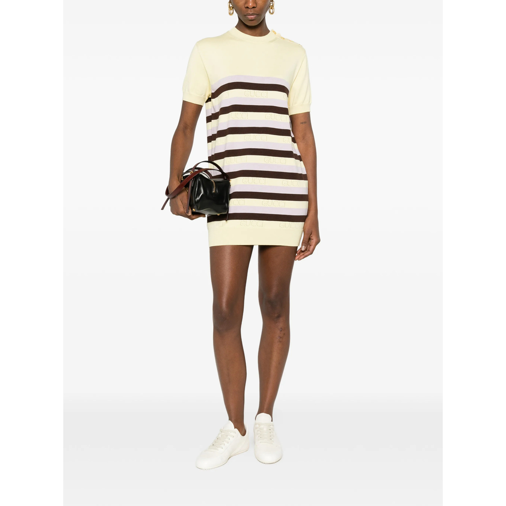 Button Striped T-Shirt