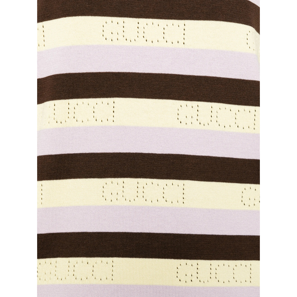 Button Striped T-Shirt