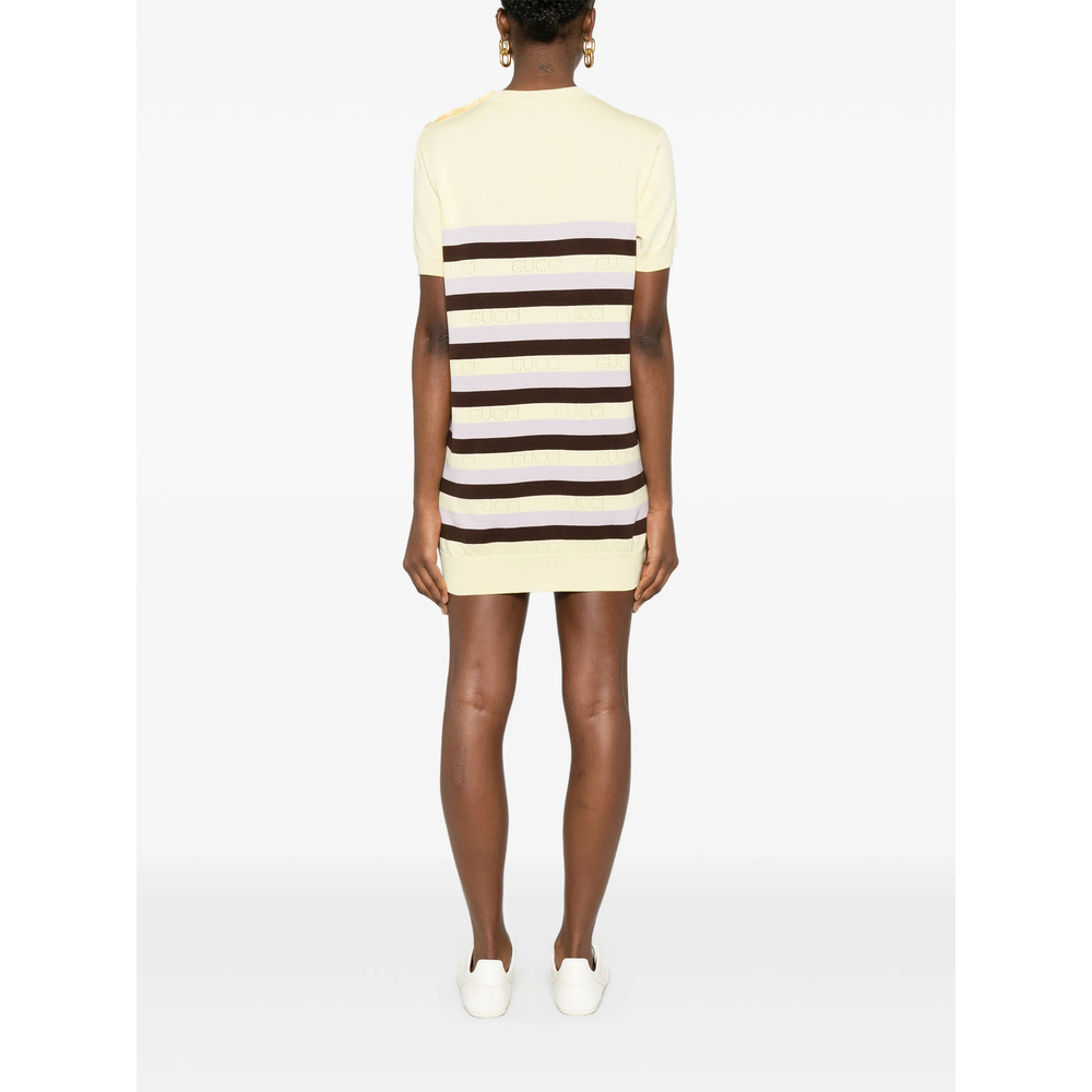 Button Striped T-Shirt