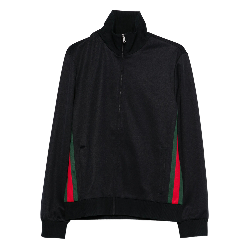 Gucci Technical Jersey Zip Jacket With Web