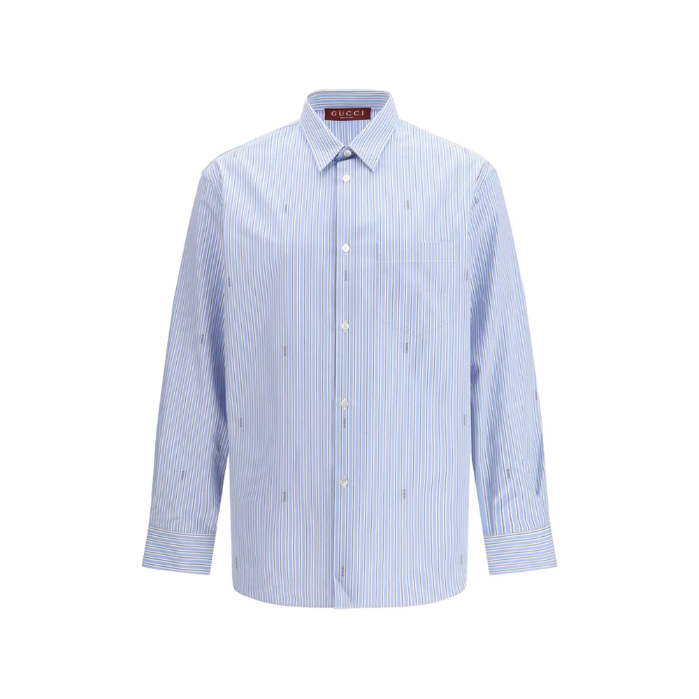 Gucci Striped Cotton Poplin Shirt