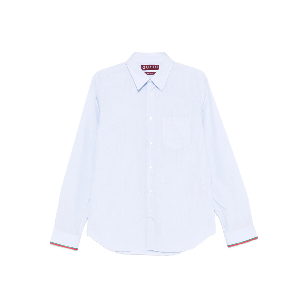 Gucci Striped Cotton Shirt With Web