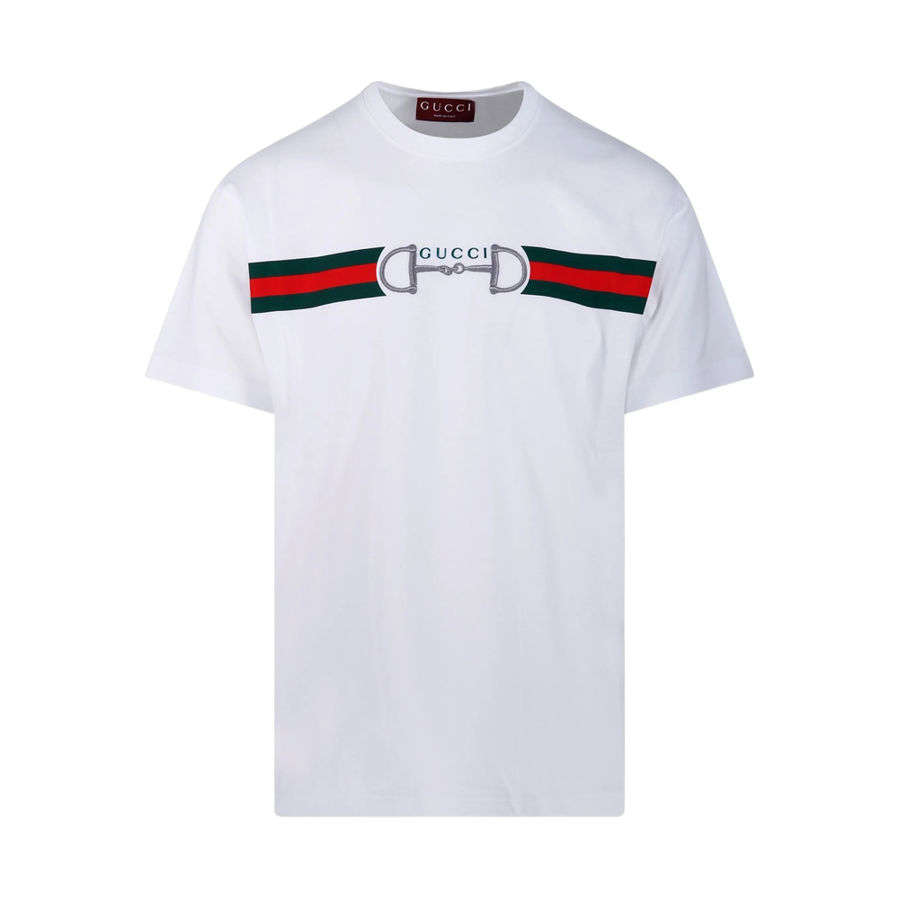 Gucci Stripe Horsebit-detail T-shirt