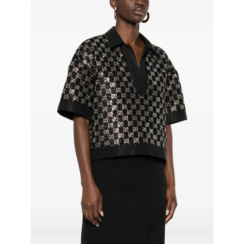 Tweed Lamé Top