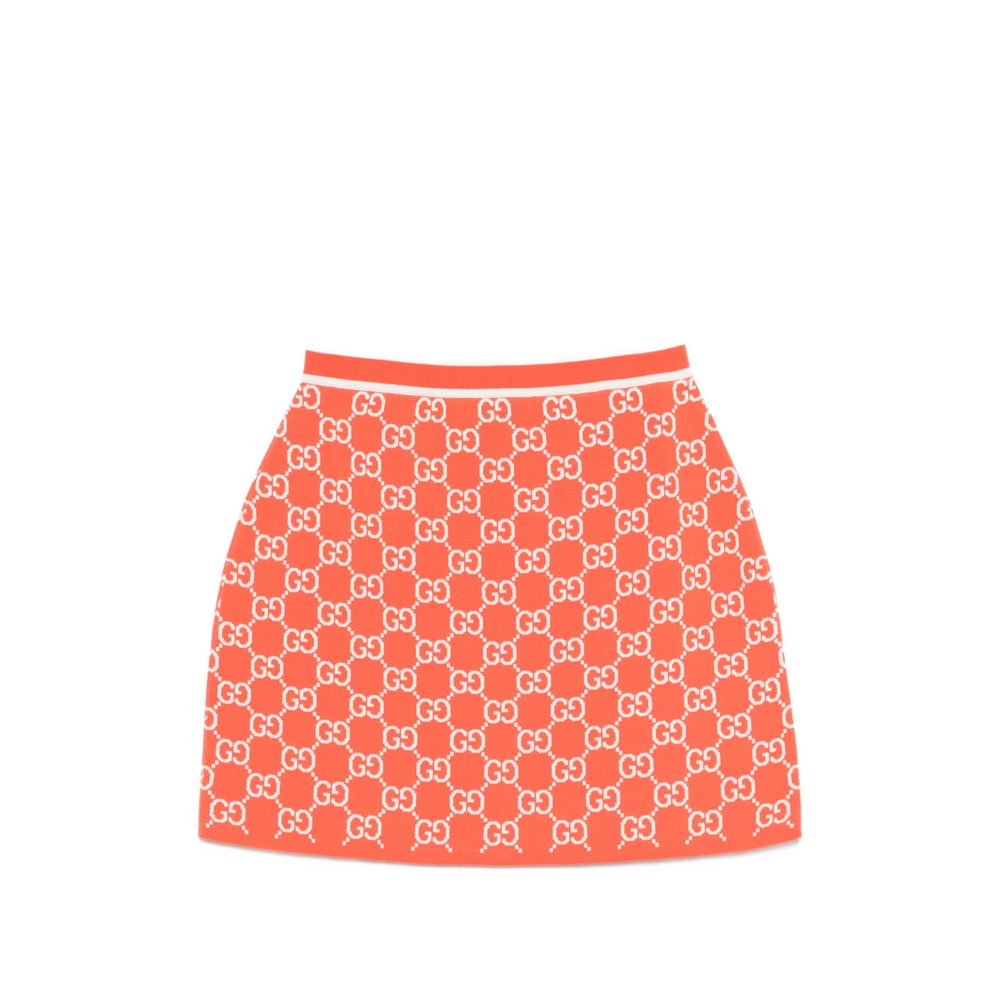 Gucci Patterned Mini Skirt In Orange