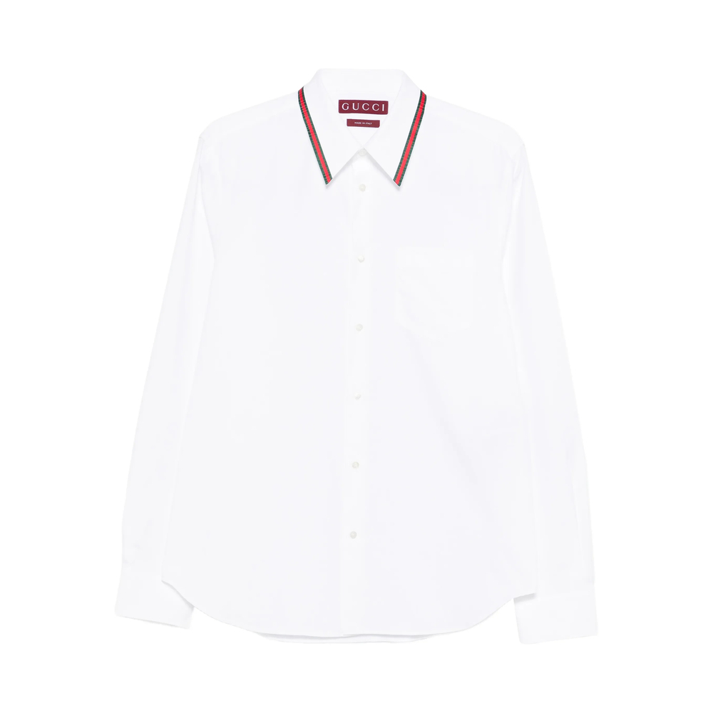 Gucci Oxford Cotton Shirt With Web