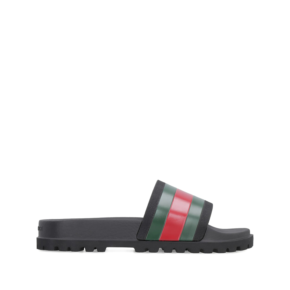 Gucci Black Pursuit Web Slides