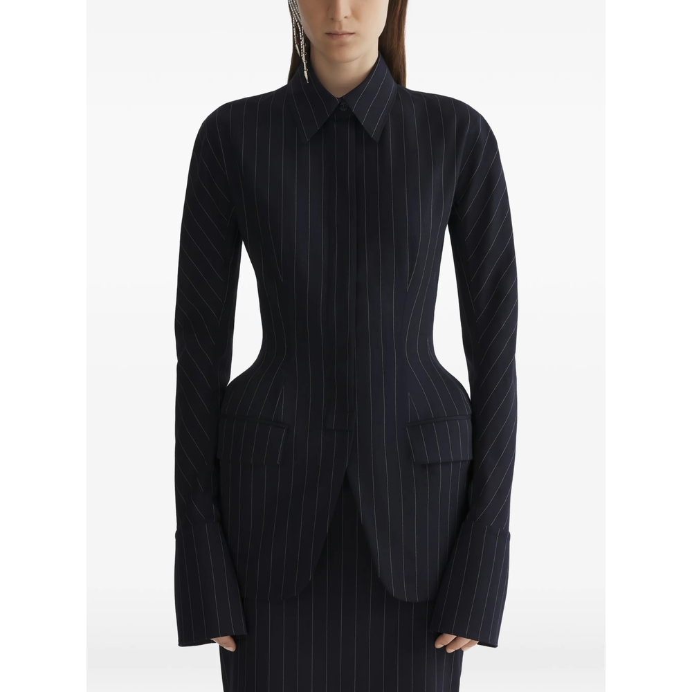 Mugler Pinstripe Tailored Jacket