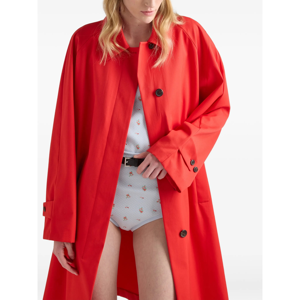 Single-Breasted Gabardine Coat