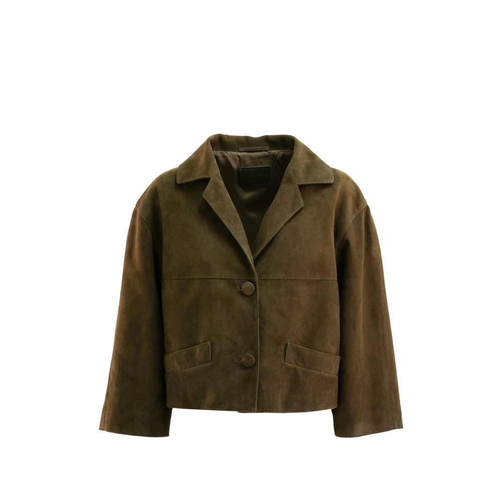 Prada Cropped Suede Jacket