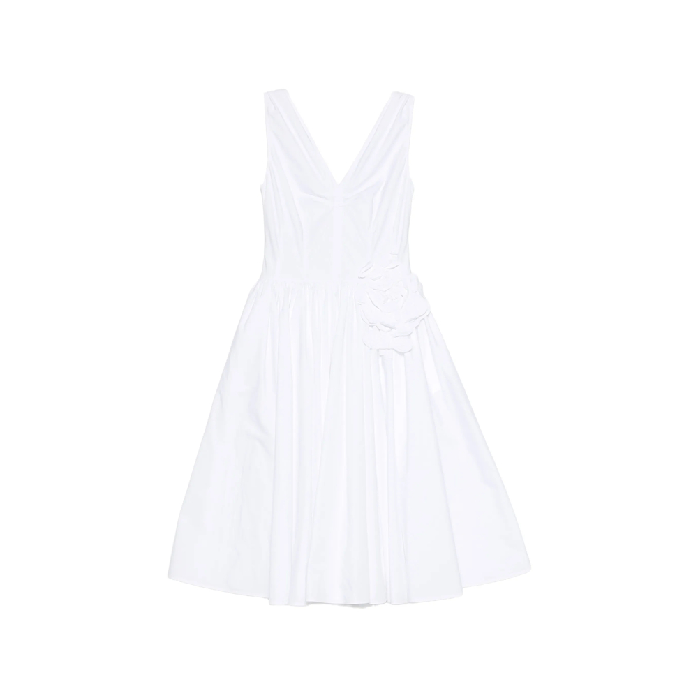 Prada Midi V-neck Floral Dress