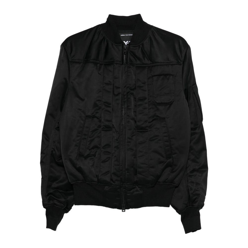 Y-3 Logo-print Bomber Jacket In Black