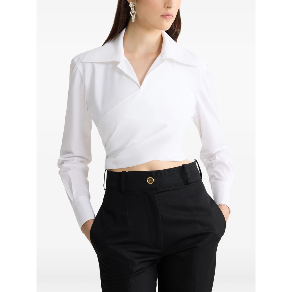Long-Sleeves Knotted Top