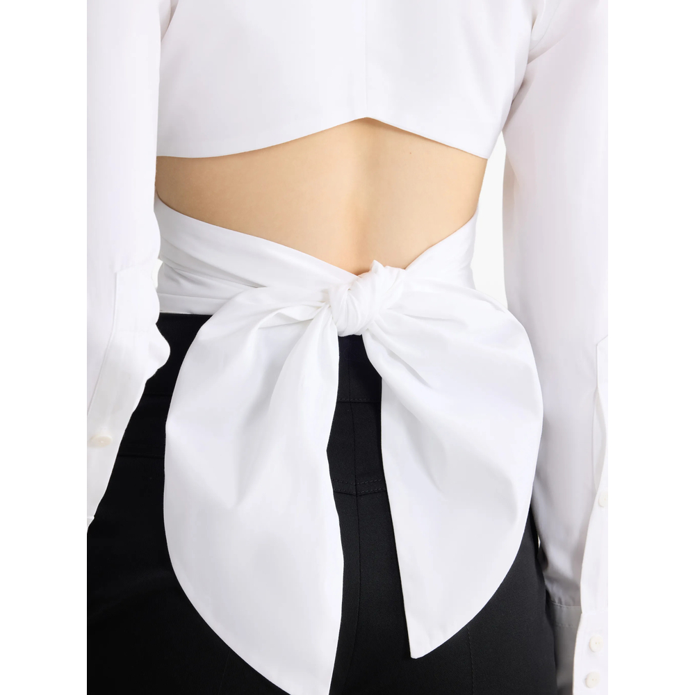 Long-Sleeves Knotted Top
