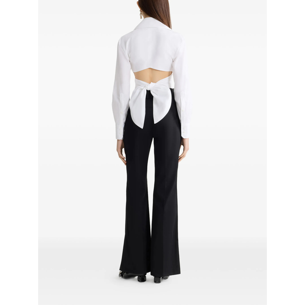 Long-Sleeves Knotted Top
