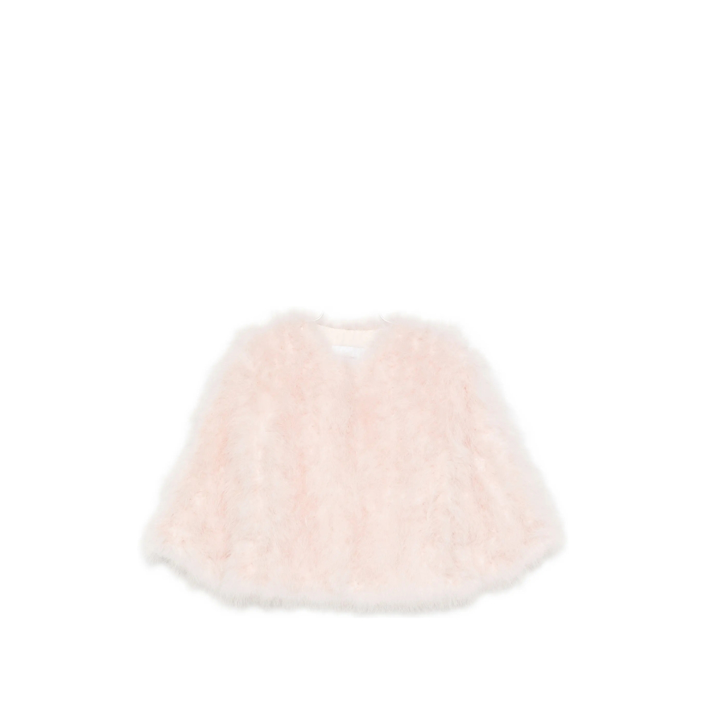 Yves Salomon Feather Crooped Jacket