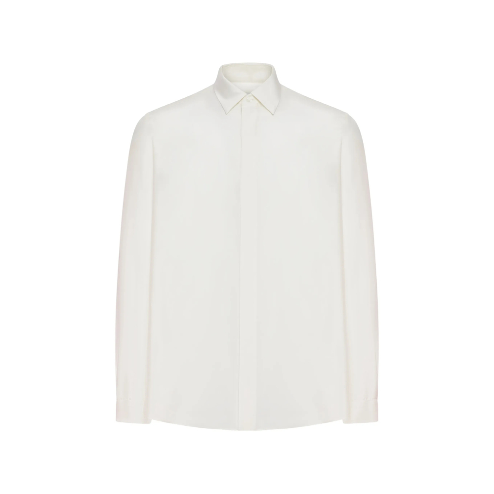 Lardini Hidden Buttoning Silk Shirt