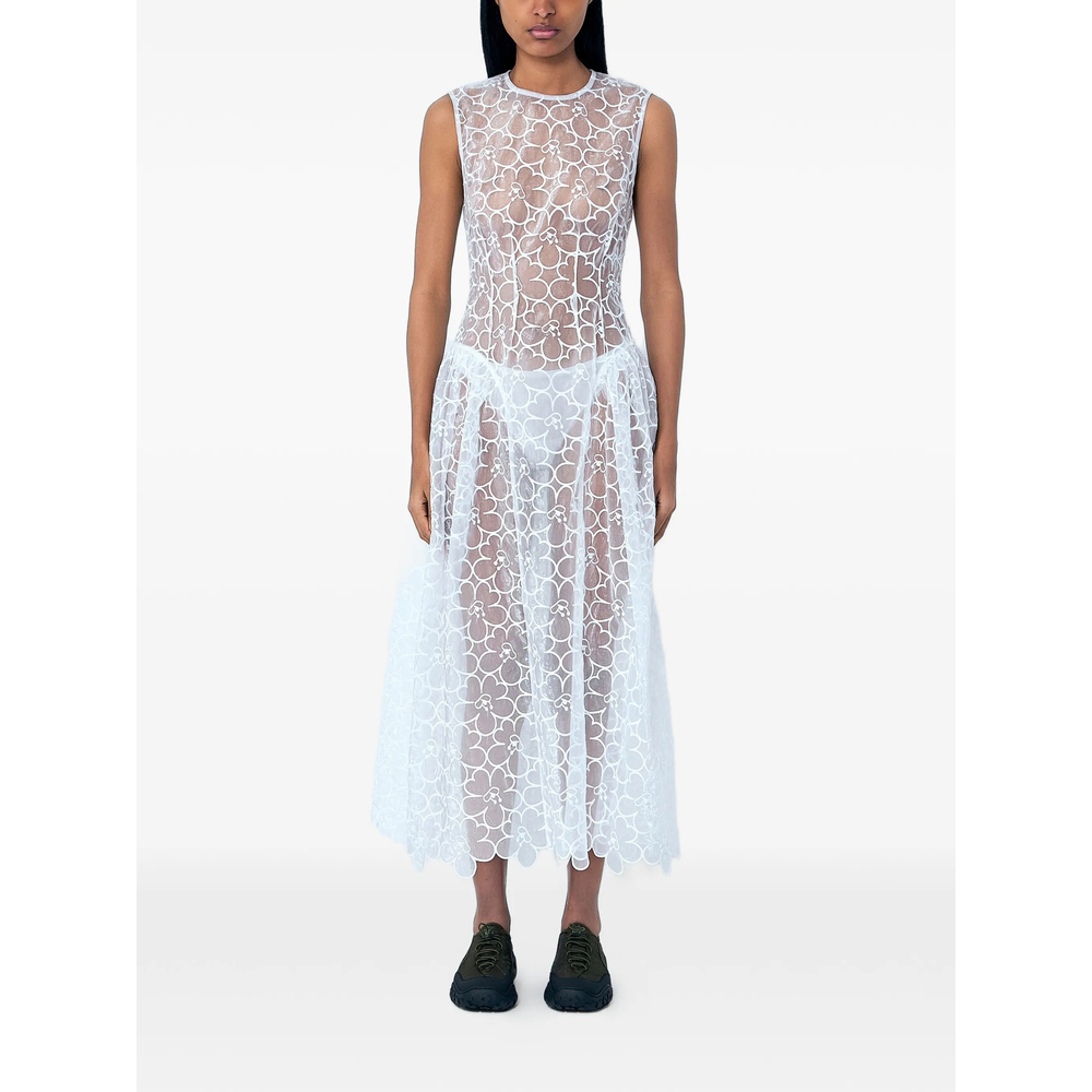Cecilie Bahnsen Floral Lace Midi Dress
