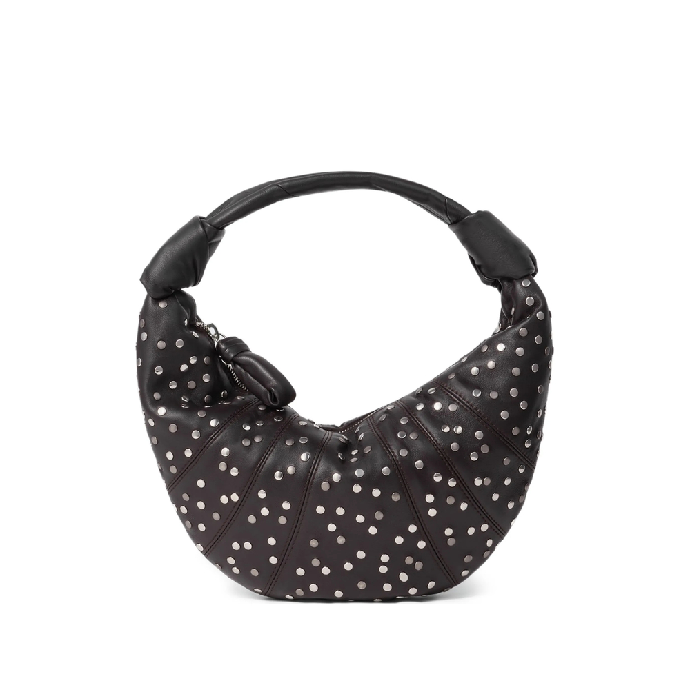 Lemaire Mini Fortune Croissant Studded Tote Bag In Brown