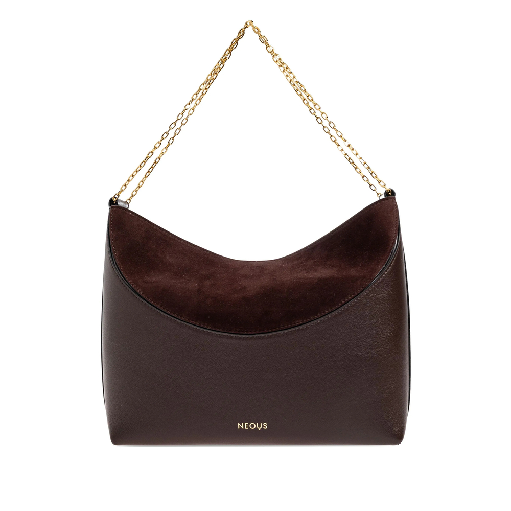 Neous Pavo Suede Chain-strap Tote Bag In Brown