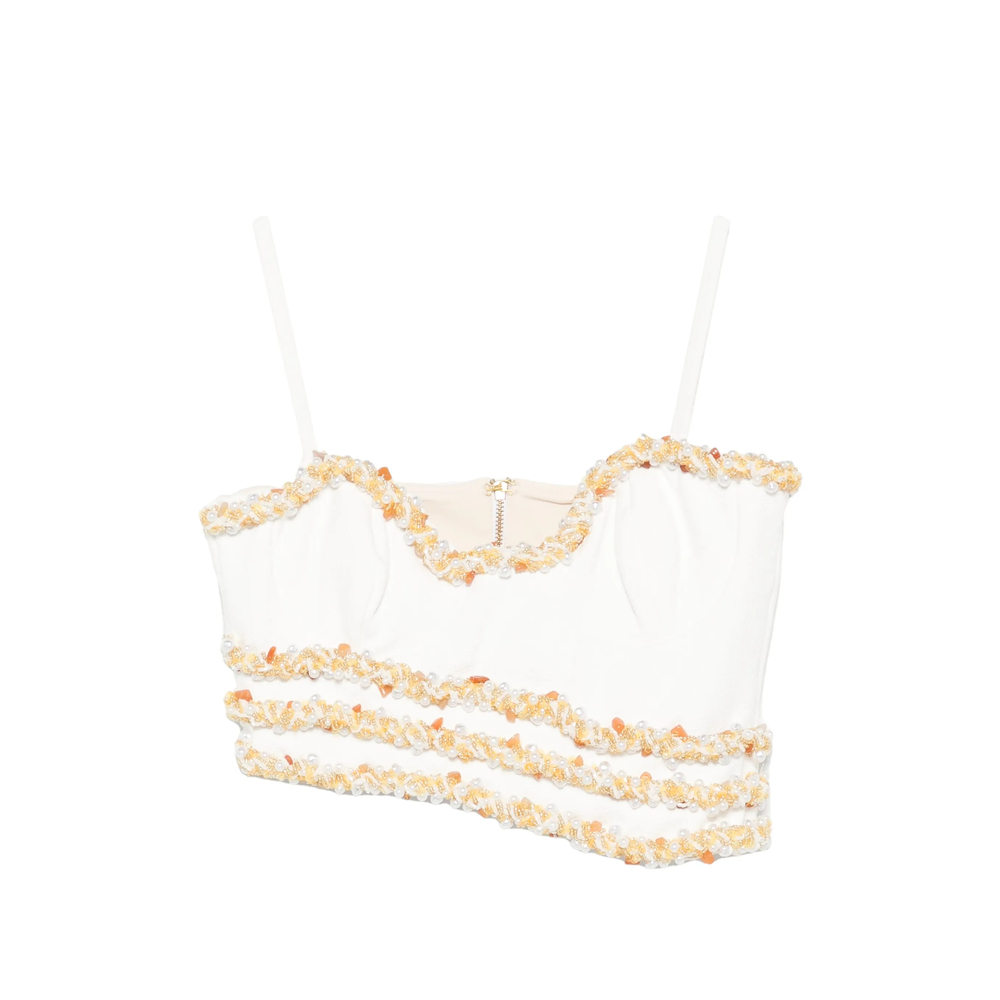 Patbo Jade Embellished Crop Top