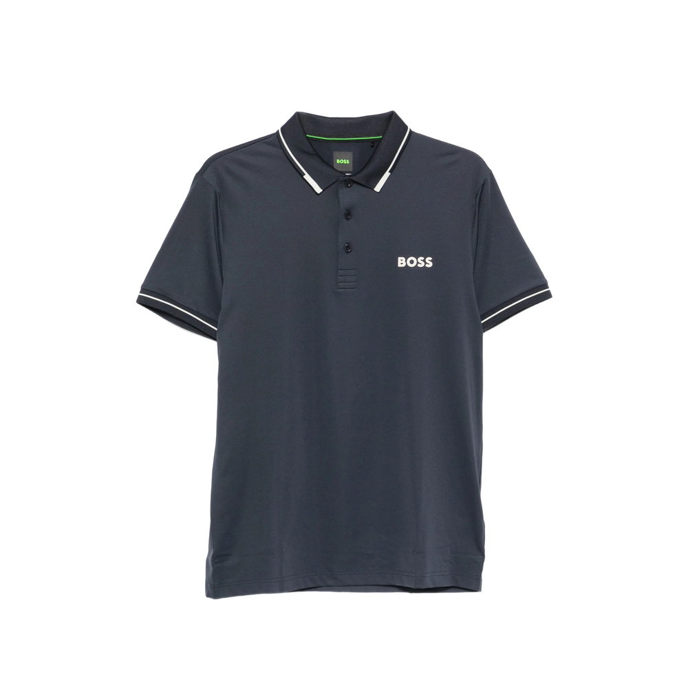 Boss Logo-print Trimmed Polo Shirt