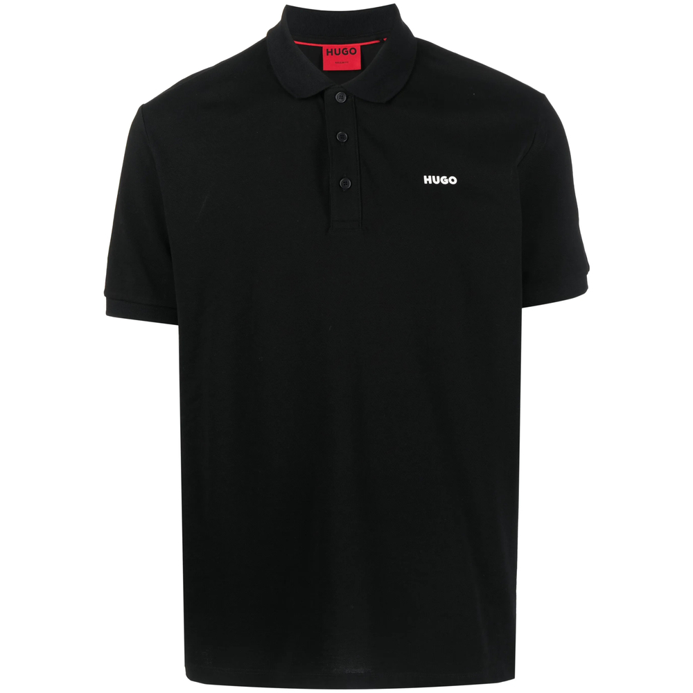 Hugo Cotton-piqué Polo Shirt With Logo Print