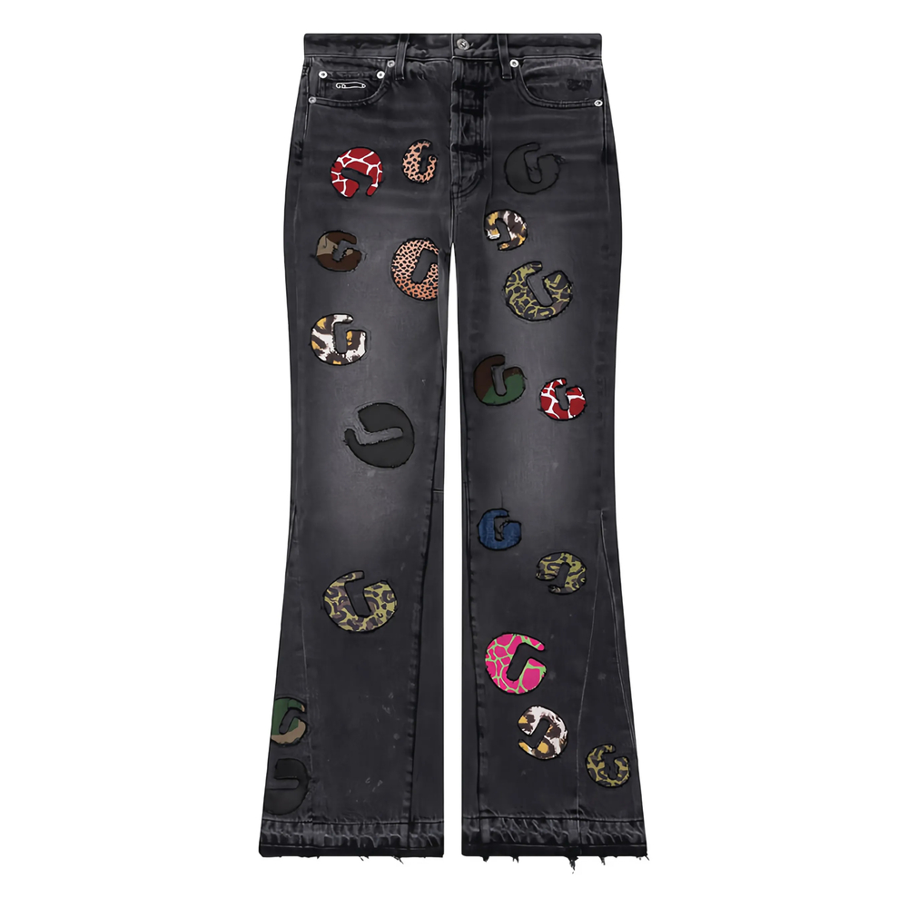 Gallery Dept. G Time La Flare Appliqué Wide-leg Jeans