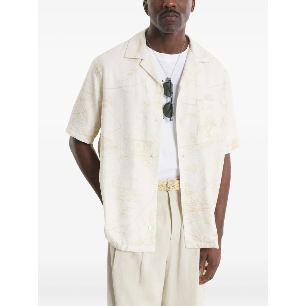 Maison Kitsuné Parisian Map Resort Shirt