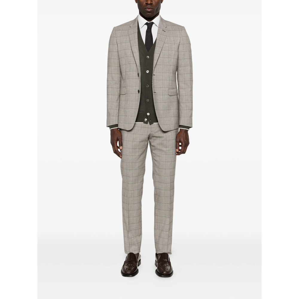 Checked Single-Breasted Blazer