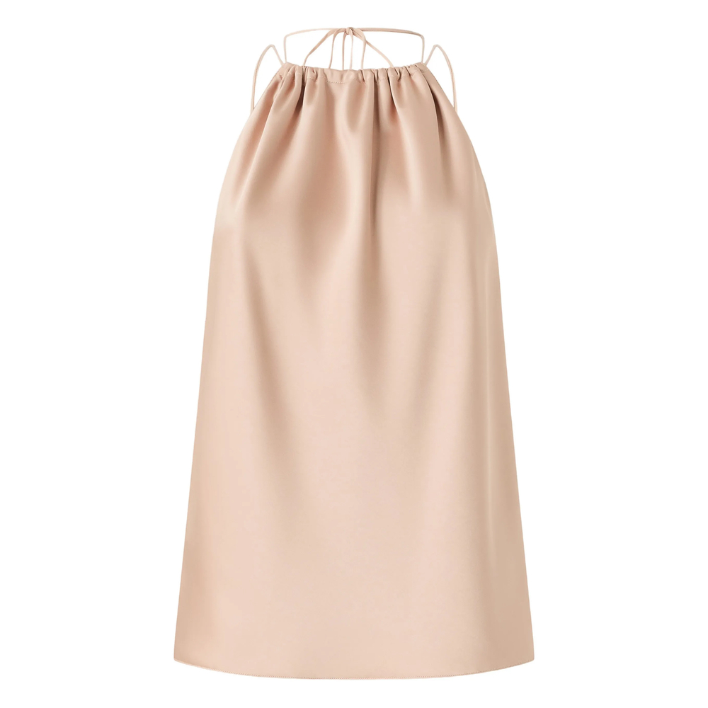 Pinko Gathered-neckline Sleeveless Blouse
