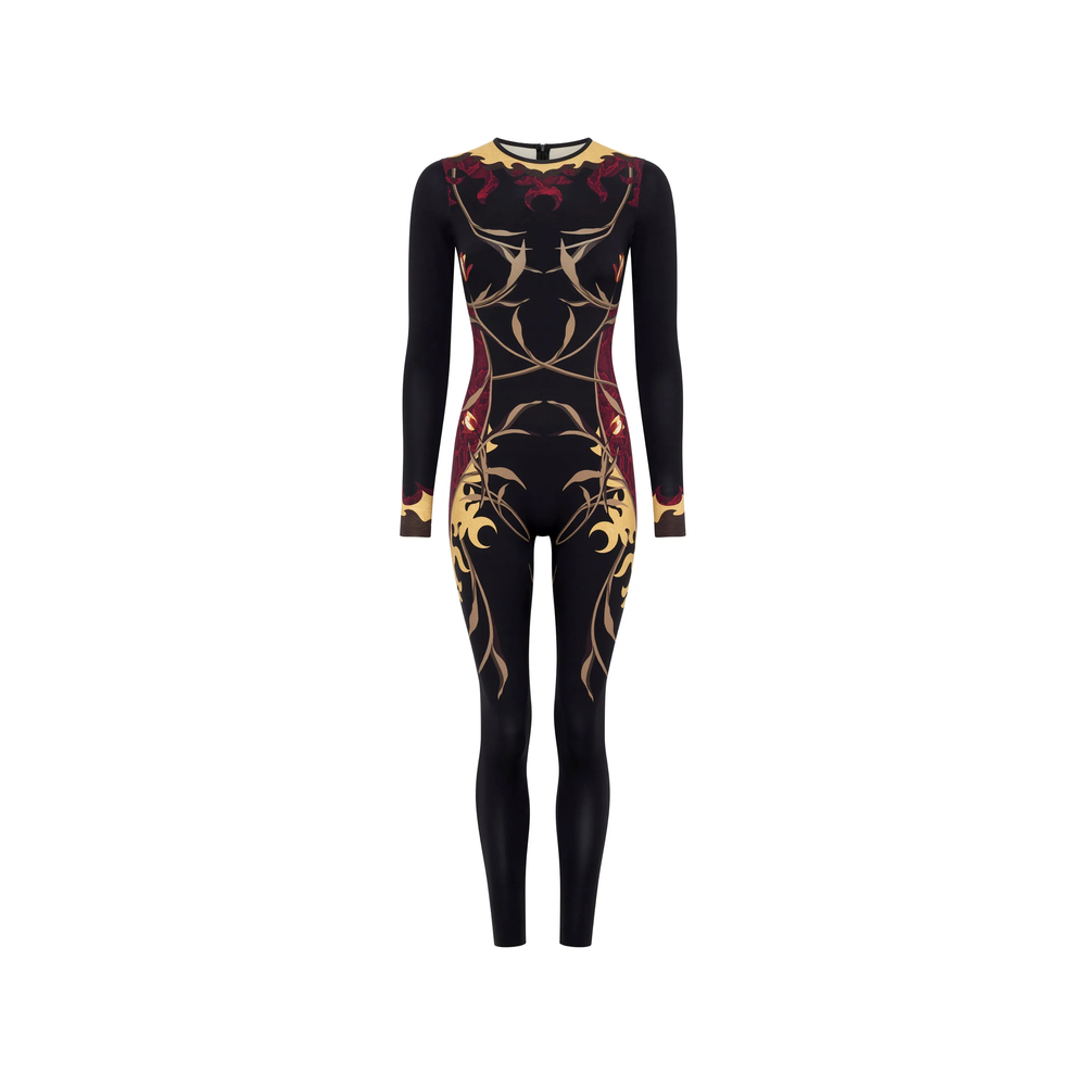 Marine Serre Printed Jumpsuit In Black