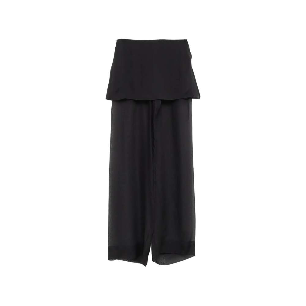 Paloma Wool No 2018 Silk Archive Layered Trousers In Black