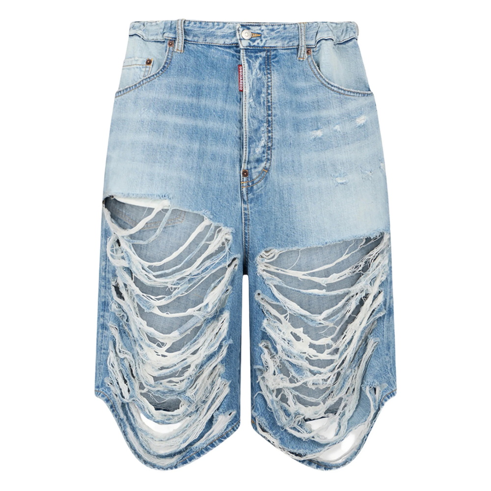 Dsquared2 Light Destroyed Wash Surfer Shorts