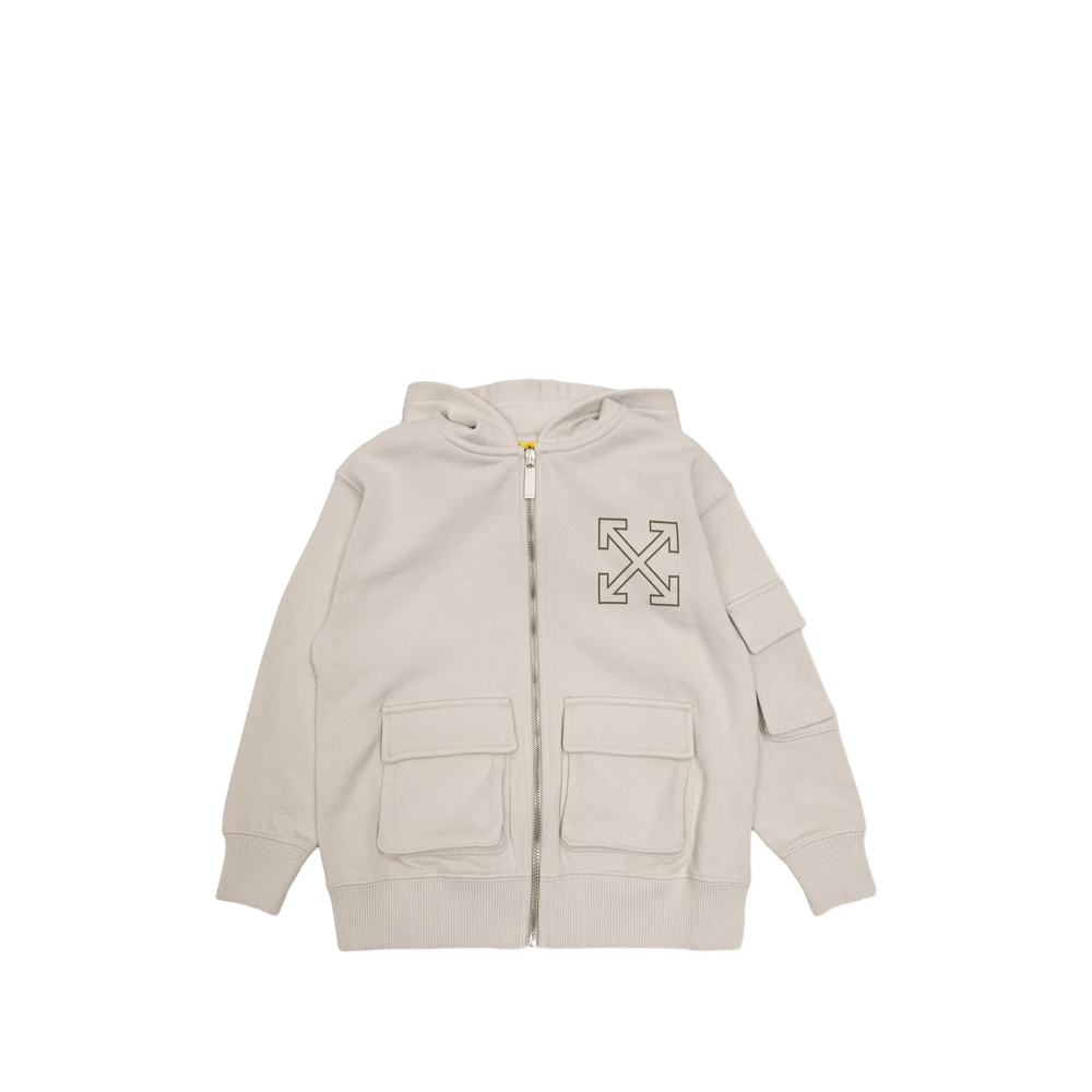 Off-white Graphic-logo Zip Hoodie