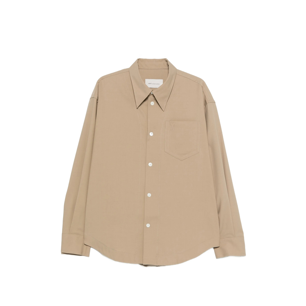 Ami Paris Pocket Embroidered Shirt