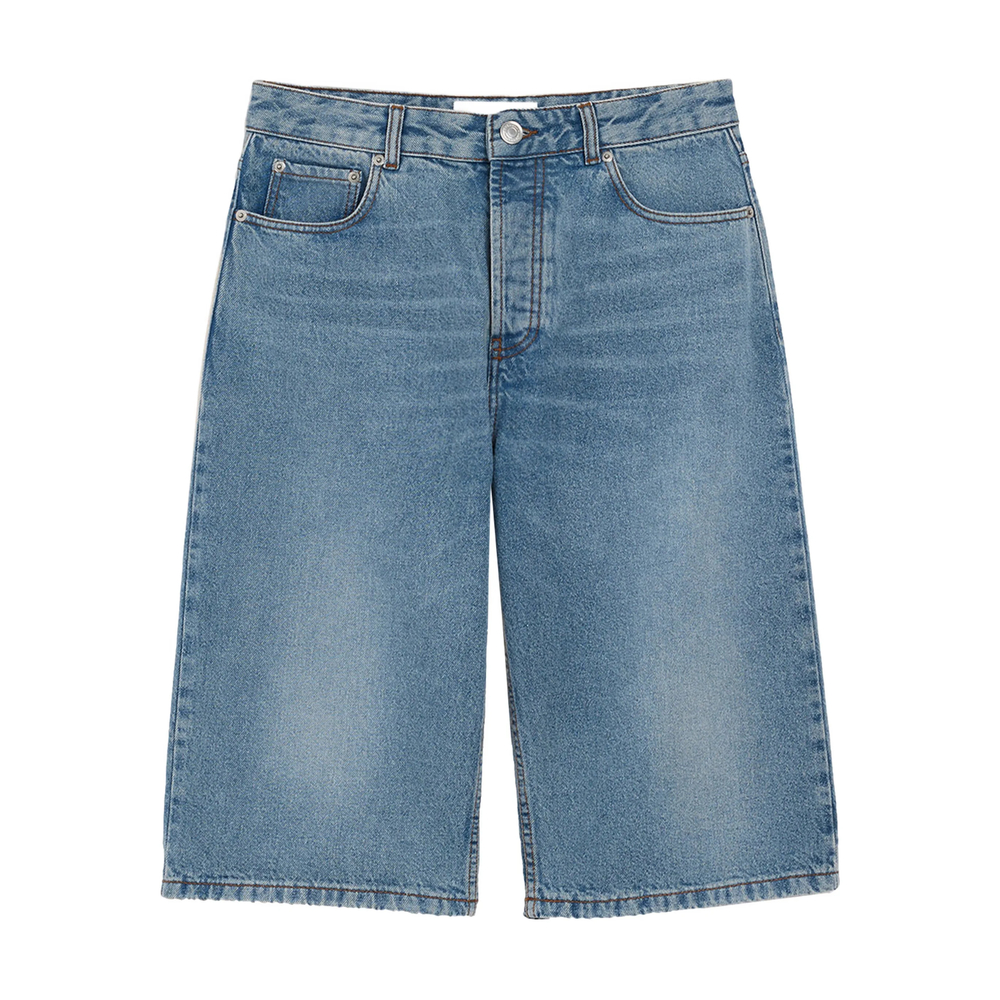 Ami Paris Cotton Large Fit Bermuda Shorts