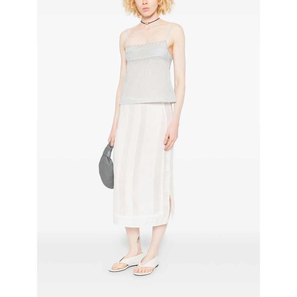 Stripe-Print Lace-Trim Camisole Top