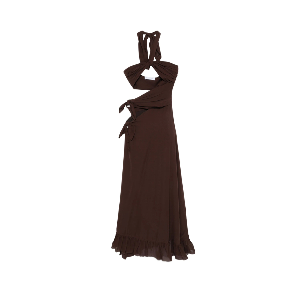 Raquel Diniz Teresa Cut-out Ruffled Maxi Dress