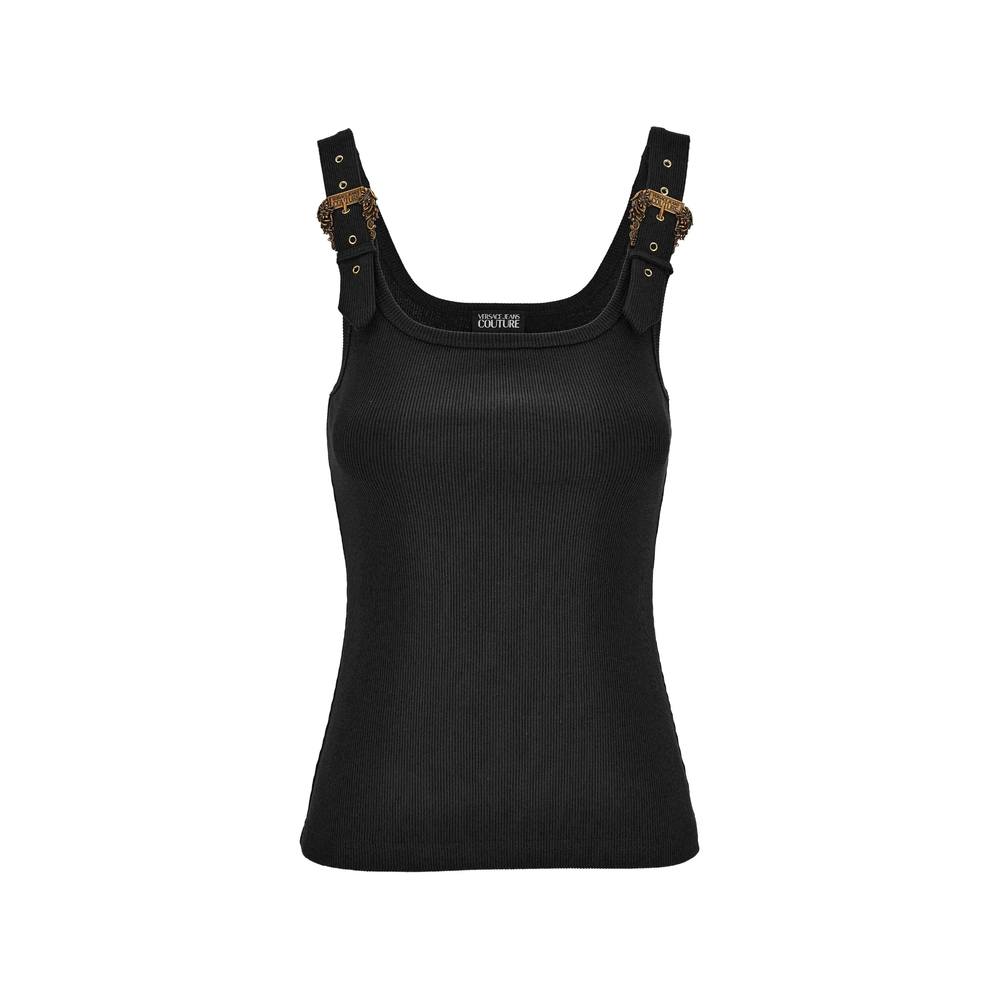 Versace Jeans Couture Ribbed-knit Buckle Tank Top