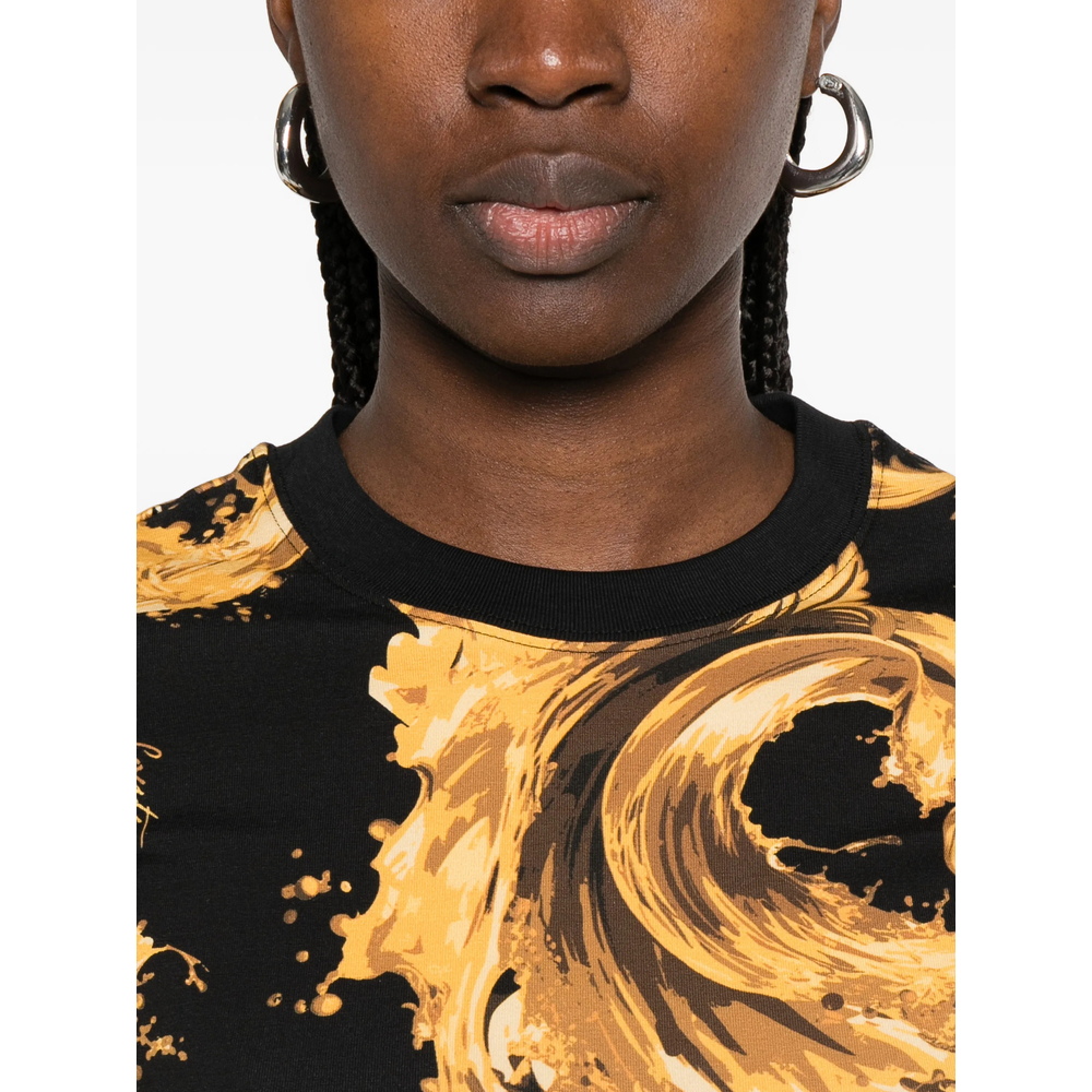 Couture Baroque Print T-Shirt Jeans